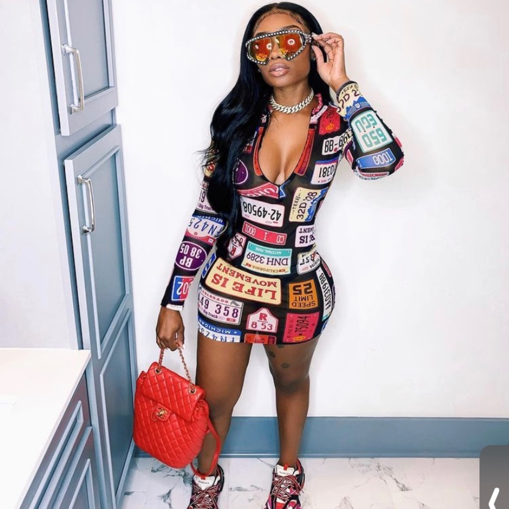 License plate dress
